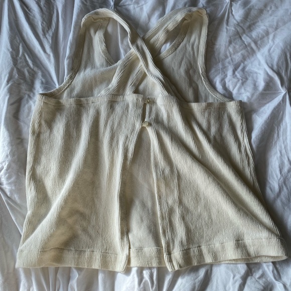 Madewell Ottoman Jacquard Cross Back Tank Medium - Picture 4 of 4
